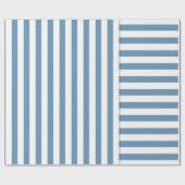 blauwwitte streep patroon cadeaupapier (Vlak)