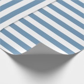 blauwwitte streep patroon cadeaupapier (Hoek)