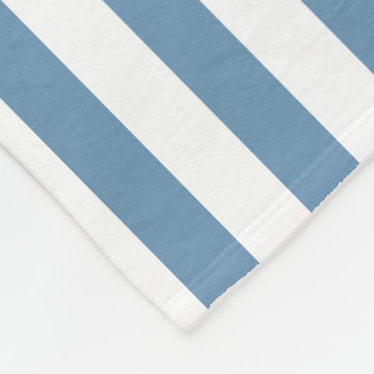 blauwwitte streep patroon fleece deken (Hoek)