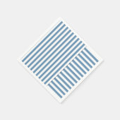 blauwwitte streep patroon servet (Hoek)