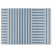 blauwwitte streep patroon snijplank (Voorkant)
