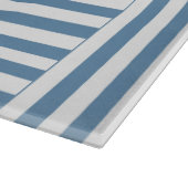 blauwwitte streep patroon snijplank (Hoek)