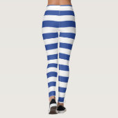 blauwwitte strepen patroonstrips leggings (Achterkant)
