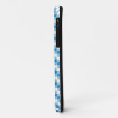 Blauwwitte vierkanten achtergrond Case-Mate iPhone case (Achterkant/links)