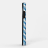Blauwwitte vierkanten achtergrond Case-Mate iPhone case (Achterkant/rechts)
