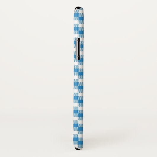 Blauwwitte vierkanten achtergrond Case-Mate iPhone case (Achterkant / rechts)