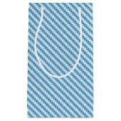 Blauwwitte vierkanten achtergrond klein cadeauzakje (Voorkant)