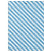 Blauwwitte vierkanten achtergrond klembord (Achterkant)