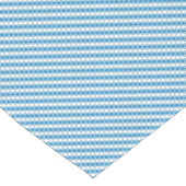 Blauwwitte vierkanten achtergrond korte tafelloper (Hoek)