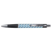 Blauwwitte vierkanten achtergrond pen (Achterkant)