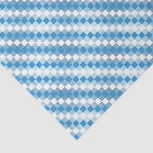 Blauwwitte vierkanten achtergrond tissuepapier (Detail)