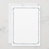 Blauwwitte Vrijgezellenfeest Kaart (Achterkant)