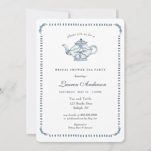 Blauwwitte Vrijgezellenfeest Kaart (Voorkant)