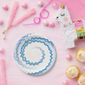 Blauwwitzwenkplank voor kleurstof papieren bordje (Feest)