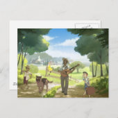 Blauwzanger vertrekt stad briefkaart (Voorkant / Achterkant)