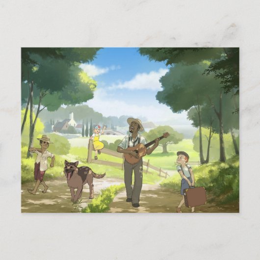 Blauwzanger vertrekt stad briefkaart (Voorkant)