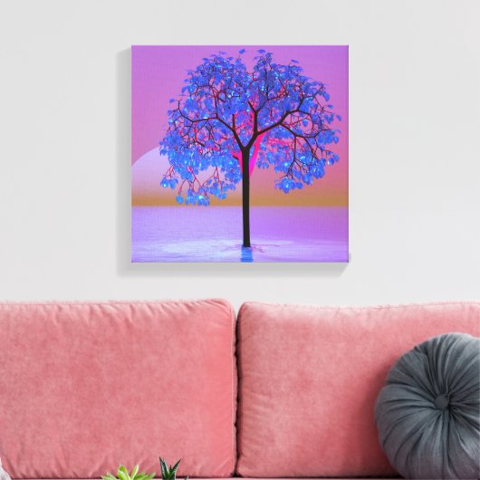 Blauwzon Canvas Afdruk (Insitu (Woonkamer))