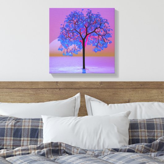 Blauwzon Canvas Afdruk (Insitu (Slaapkamer))