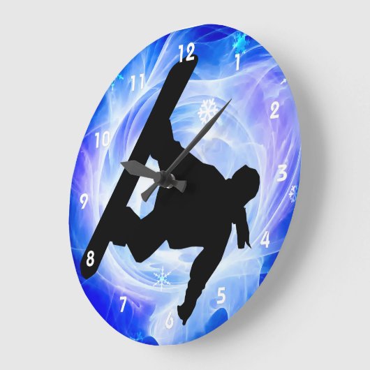 Blauwzwijn Snowstorm Snowboarder Grote Klok (Hoek)