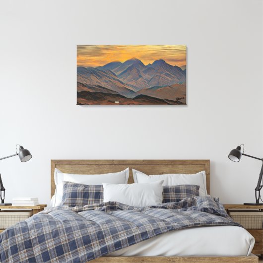 Blaven, eiland Skye, Schotland Canvas Afdruk (Insitu (Slaapkamer))