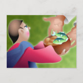 Blaven en vissen briefkaart (Voorkant)