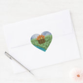 Blaven en vissen hart sticker (Envelop)