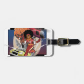 blaxploitation afro spion bagagelabel (Voorkant horizontaal)