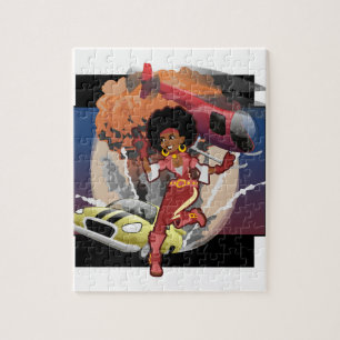 blaxploitation afro spion legpuzzel