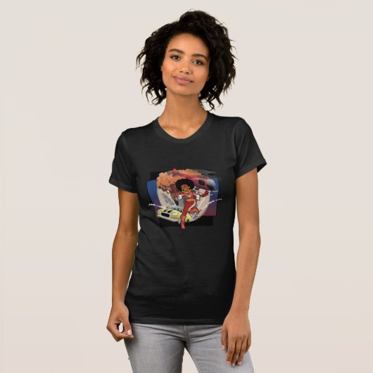 blaxploitation afro spion t-shirt (Voorkant volledig)