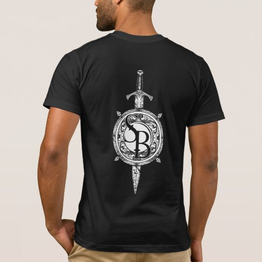 Blayde Lore-Mannen — zwart T-shirt (Achterkant)