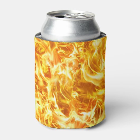 Blaze brand met hoge resolutie: naadloze textuur. blikjeskoeler (Blikje Voorkant)