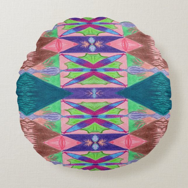 Blaze C / M op een kussenronde Rond Kussen (Voorkant)