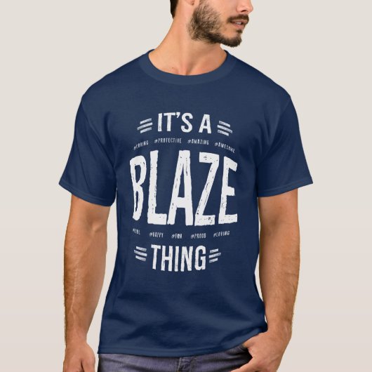 Blaze - Gepersonaliseerde naam Birthday Gift T-shirt (Voorkant)