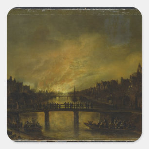 Blaze in Amsterdam Vierkante Sticker