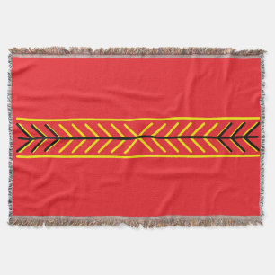 Blaze Mark Red Throw Blanket Murugi Home Deken