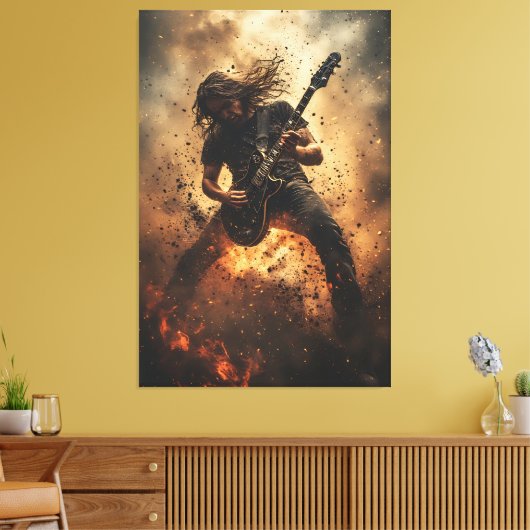 Blaze of Rebellion Canvas Afdruk (Insitu (Woonkamer))