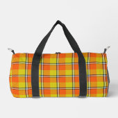 Blaze Orange and Bird Flower Plaid Plunjezak (Voorkant)