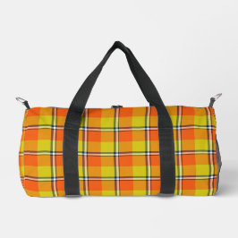 Blaze Orange and Bird Flower Plaid Plunjezak