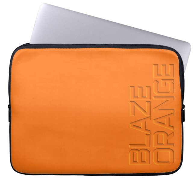 Blaze Oranje High Visibility Hunting Laptop Sleeve (Voorkant)