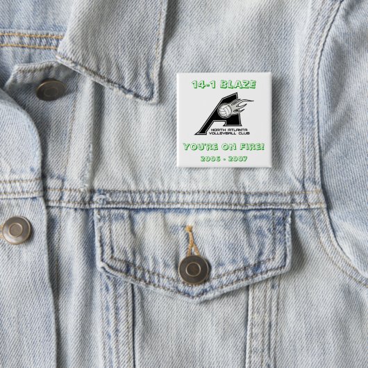 Blaze Pins Vierkante Button 5,1 Cm (In situ)