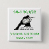 Blaze Pins Vierkante Button 5,1 Cm (Voorkant)