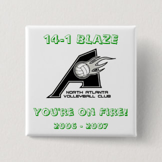 Blaze Pins Vierkante Button 5,1 Cm