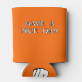 Blaze Sinaasappel heb een leuke dag met de vinger Blikjeskoeler (Achterkant)