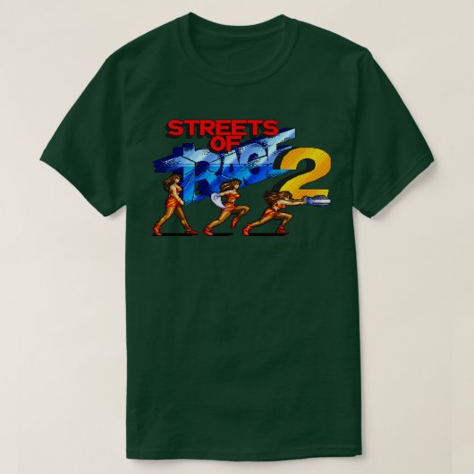 Blaze Streets van Rage 2 Video's Pixel Art T-shirt (Design voorkant)