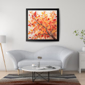 Blaze van de herfst foto afdruk