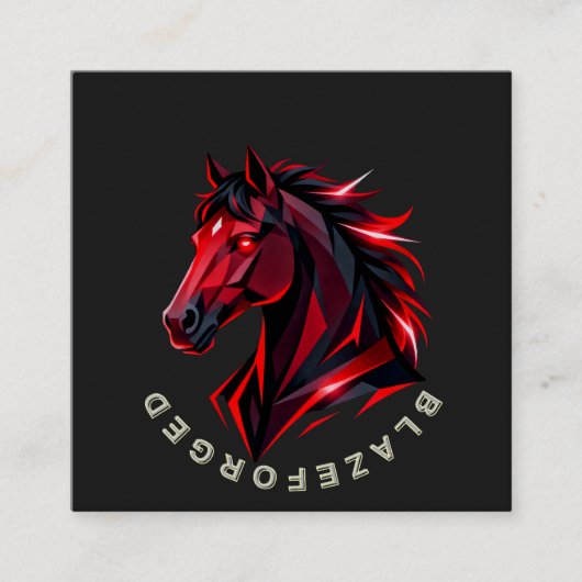 BlazeForge Paarden Visitekaartje (Voorkant)
