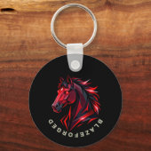 BlazeForge Rode Paard Sleutelhanger (Voorkant)