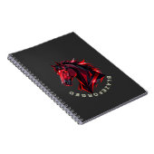 BlazeForge Rode Paard Spiraal Notebook Notitieboek (Rechterzijde)