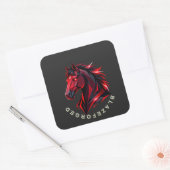 BlazeForge Rode Paard Sticker (Envelop)