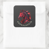 BlazeForge Rode Paard Sticker (Tas)